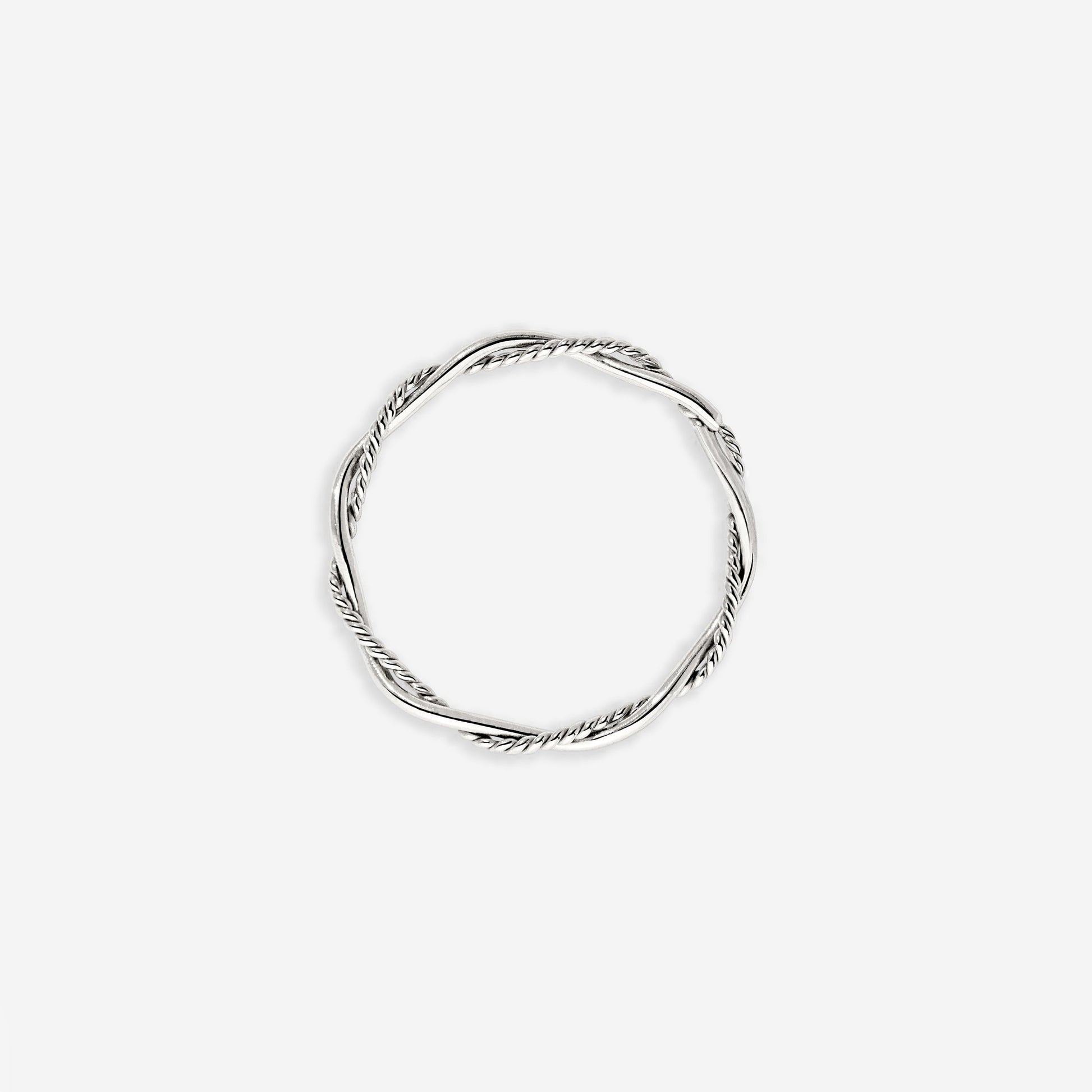 Curly Twist Anello Argento