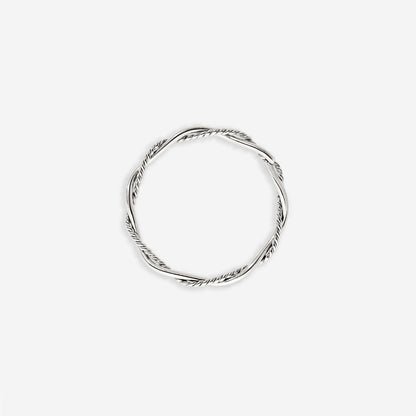 Curly Twist Anello Argento