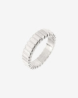 Striped Anello Bold Argento