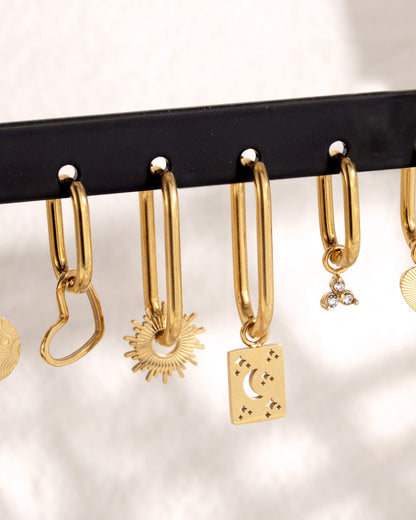 Sun Ray Oval Hoops Small Oro