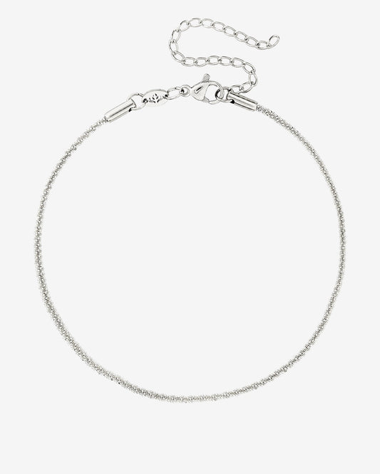 Criss Cross Chain Cavigliera Argento