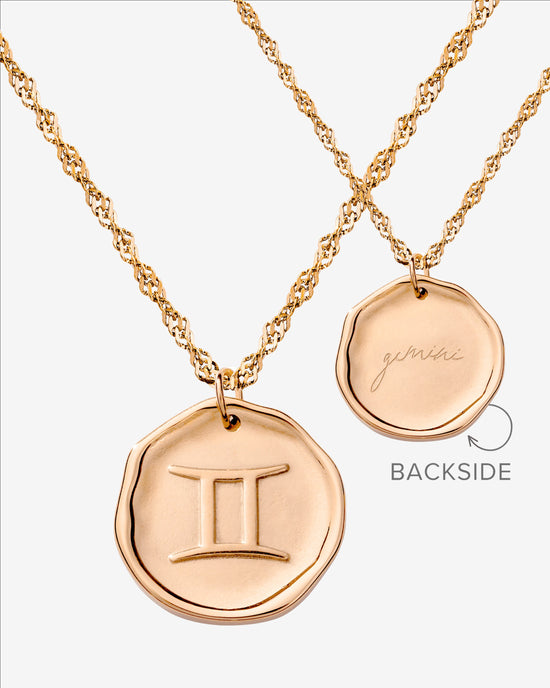Zodiac Collana - Gemelli Oro Rosa