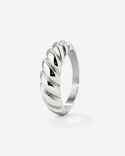 Towel Twist Anello Argento