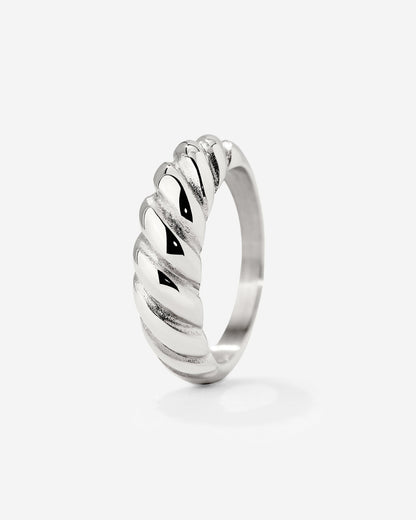 Towel Twist Anello Argento