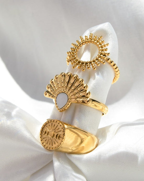 Power Krissi Signet Anello Oro