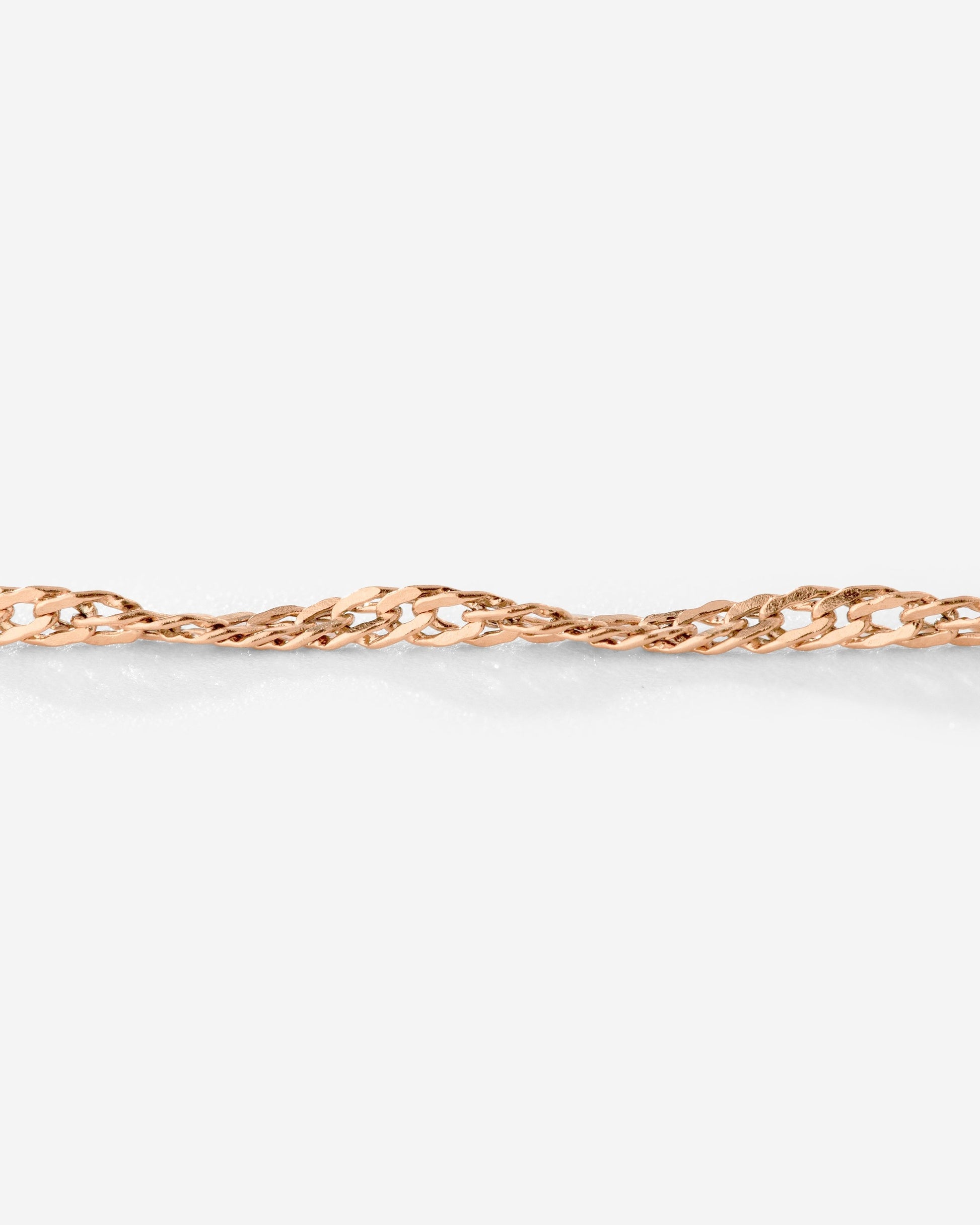 Singapore Chain Charm Bracciale Oro Rosa