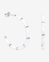 Puka Shell Hoop Orecchini Argento