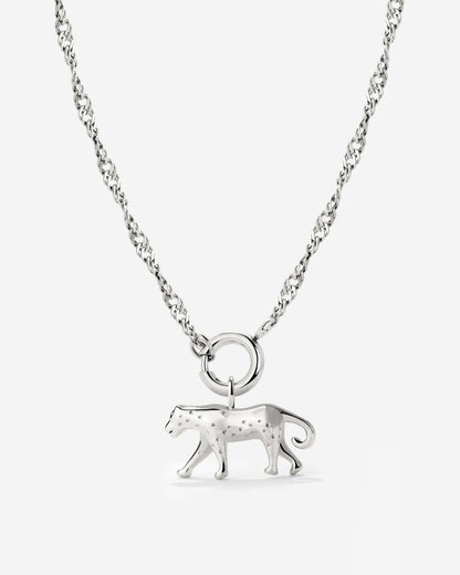 Leopard Singapore Chain Collana Set Argento
