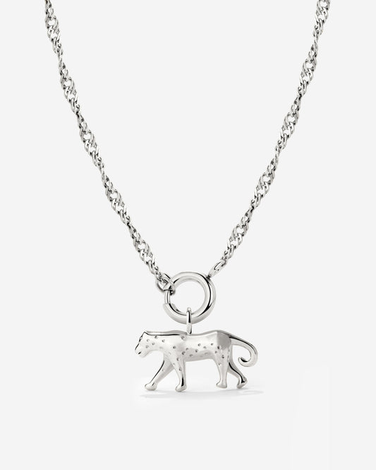 Leopard Singapore Chain Collana Set Argento