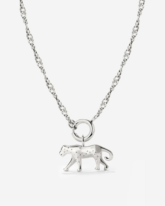 Leopard Singapore Chain Collana Set Argento
