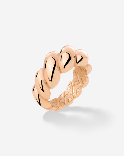 Bold Twist Anello Oro Rosa