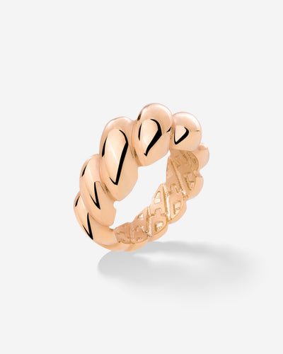 Bold Twist Anello Oro Rosa