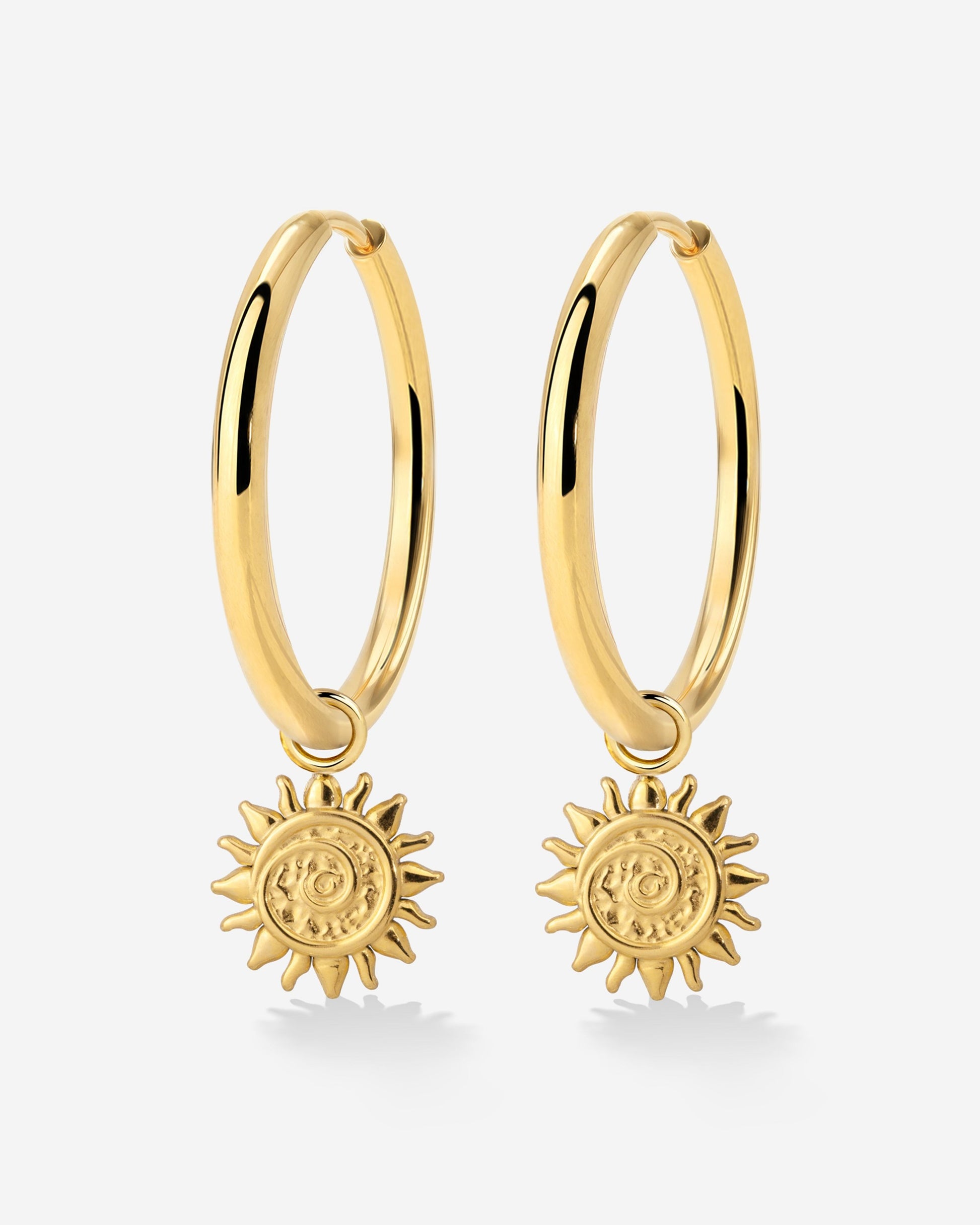 Sunny Swirl Hoop Set Large Oro