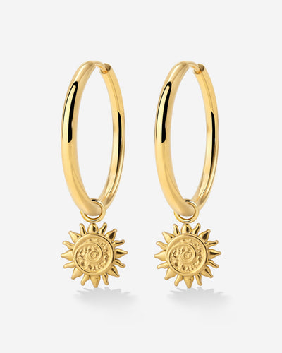 Sunny Swirl Hoop Set Large Oro