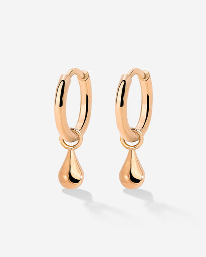 Drop it Hoop Set Small Oro Rosa