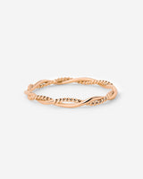 Curly Twist Anello Oro Rosa