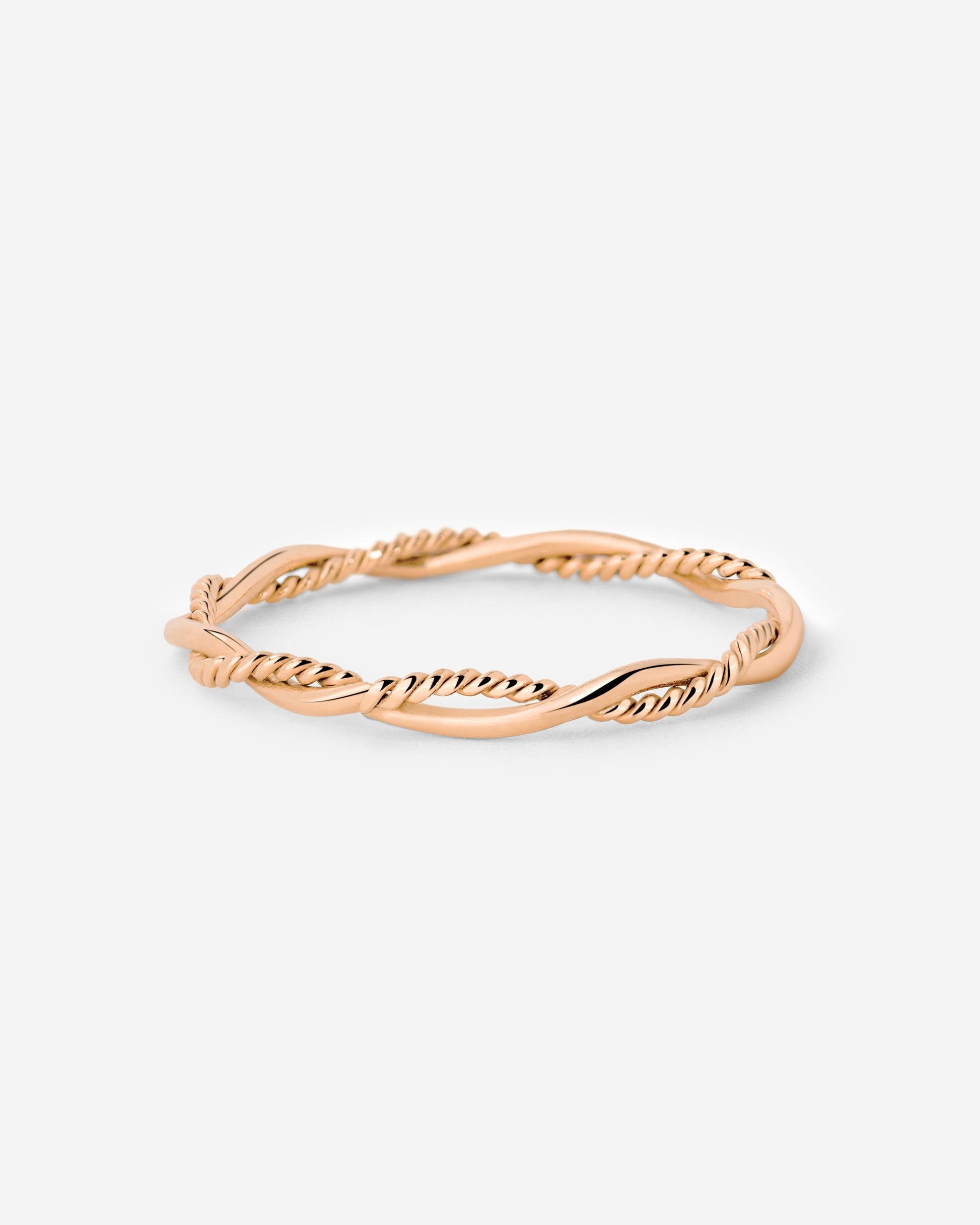 Curly Twist Anello Oro Rosa