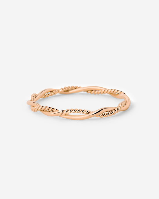 Curly Twist Anello Oro Rosa