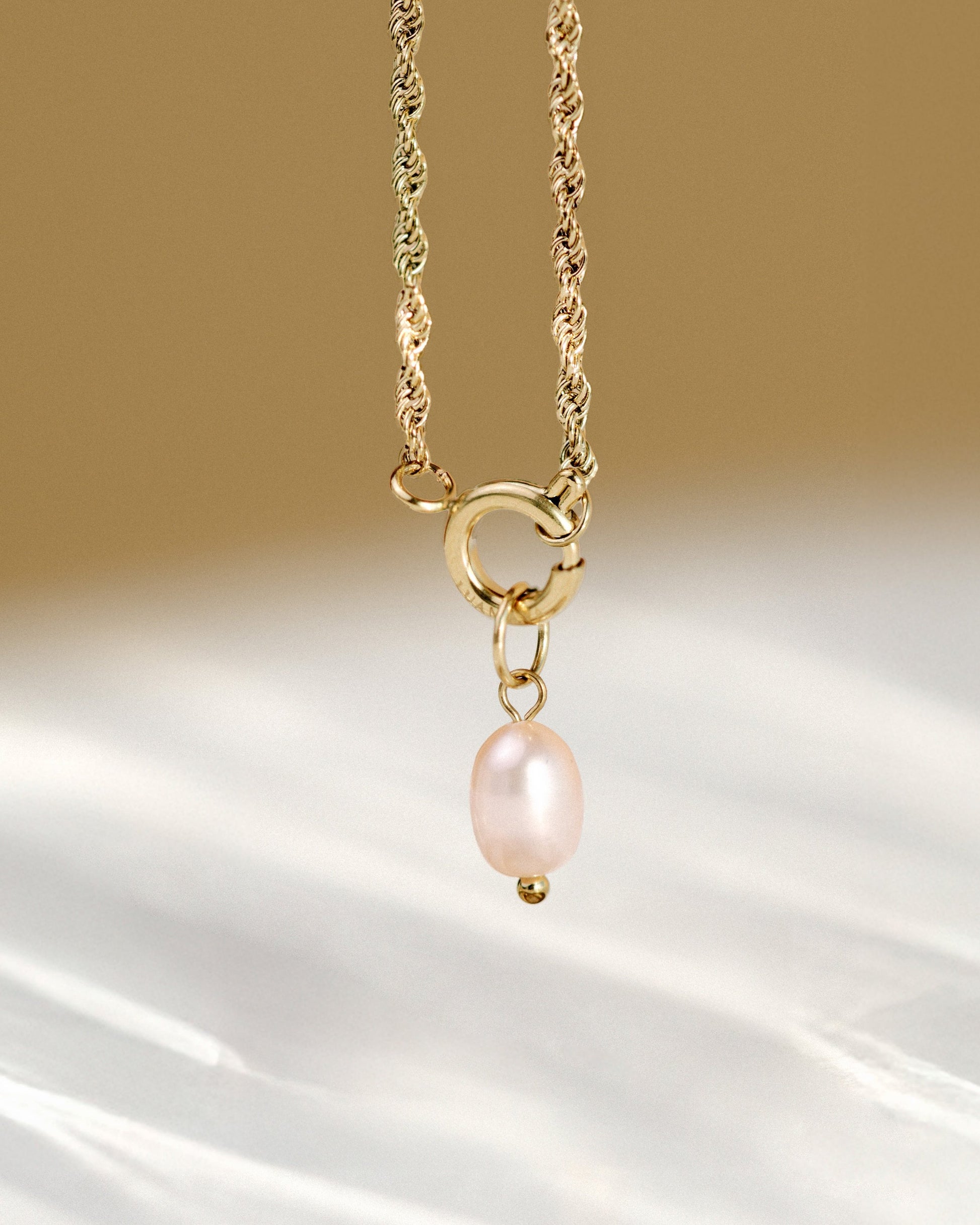Perla Rosa Rope Chain Collana Set Oro