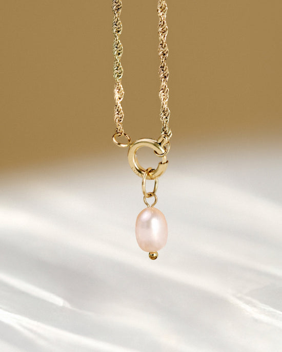 Perla Rosa Rope Chain Collana Set Oro