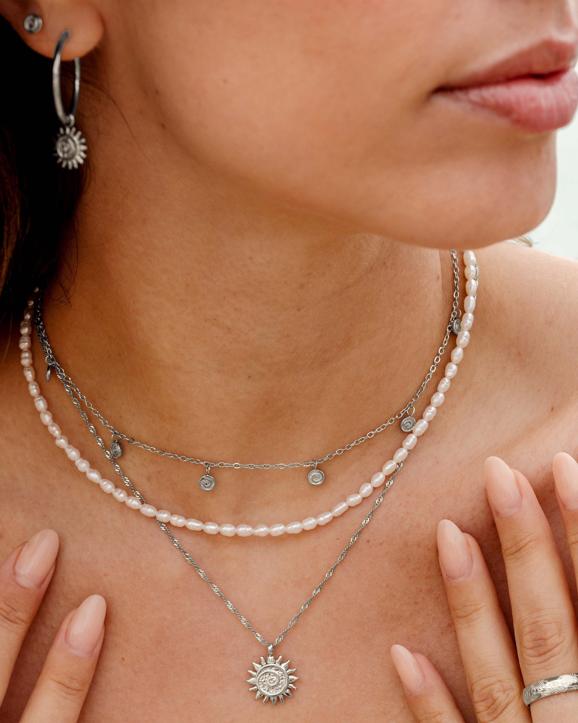 Swirl'n Choker Argento