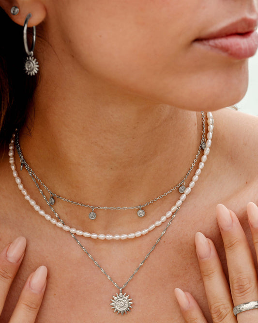 Swirl'n Choker Argento