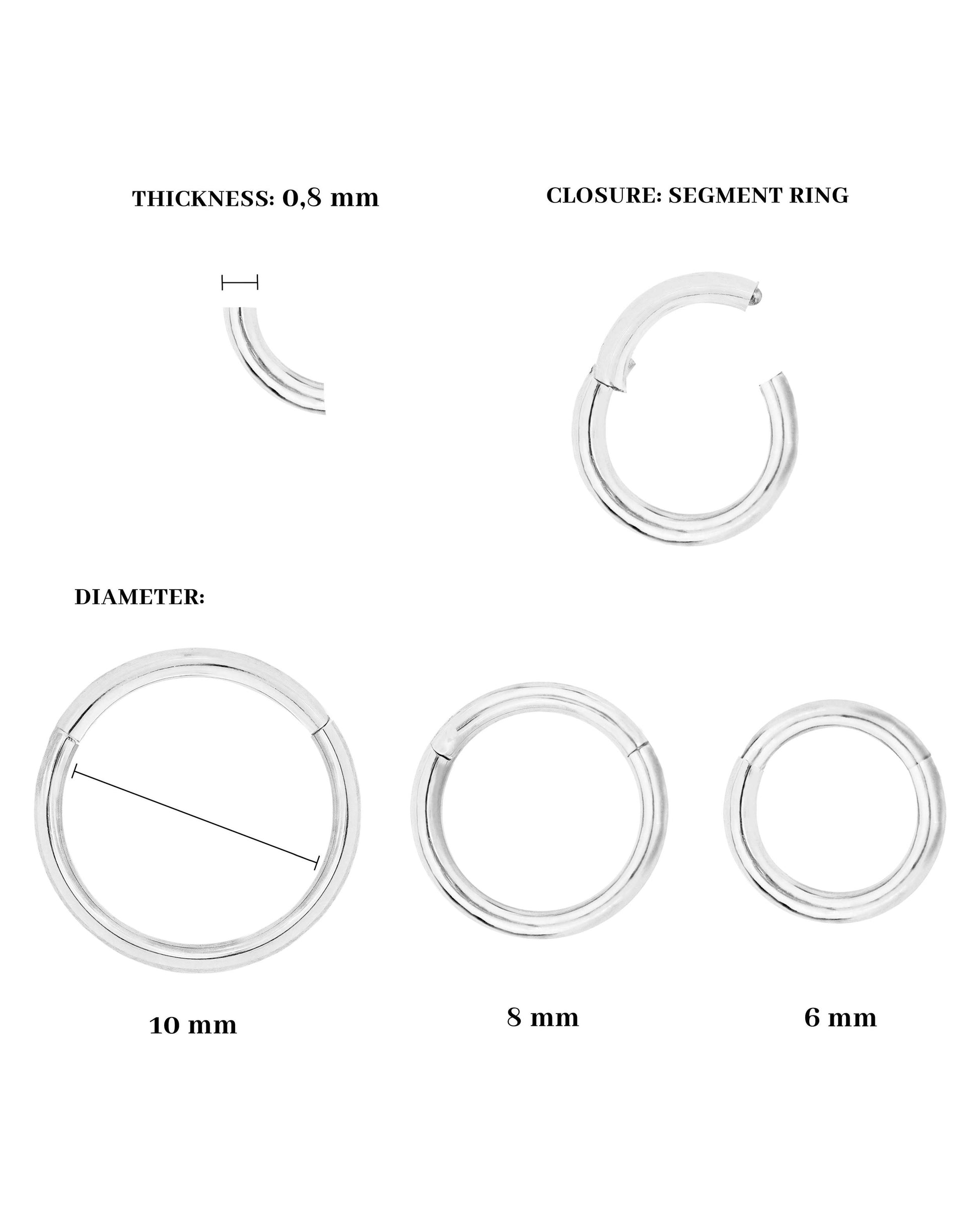 Basic Click Piercing Argento