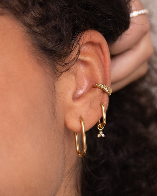 Rayos Oval Hoops Baby Oro