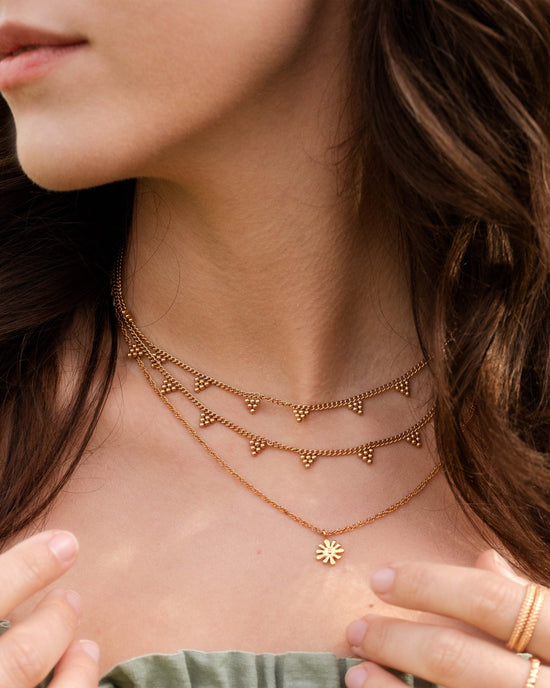 Tiny Beads Collana Oro Rosa