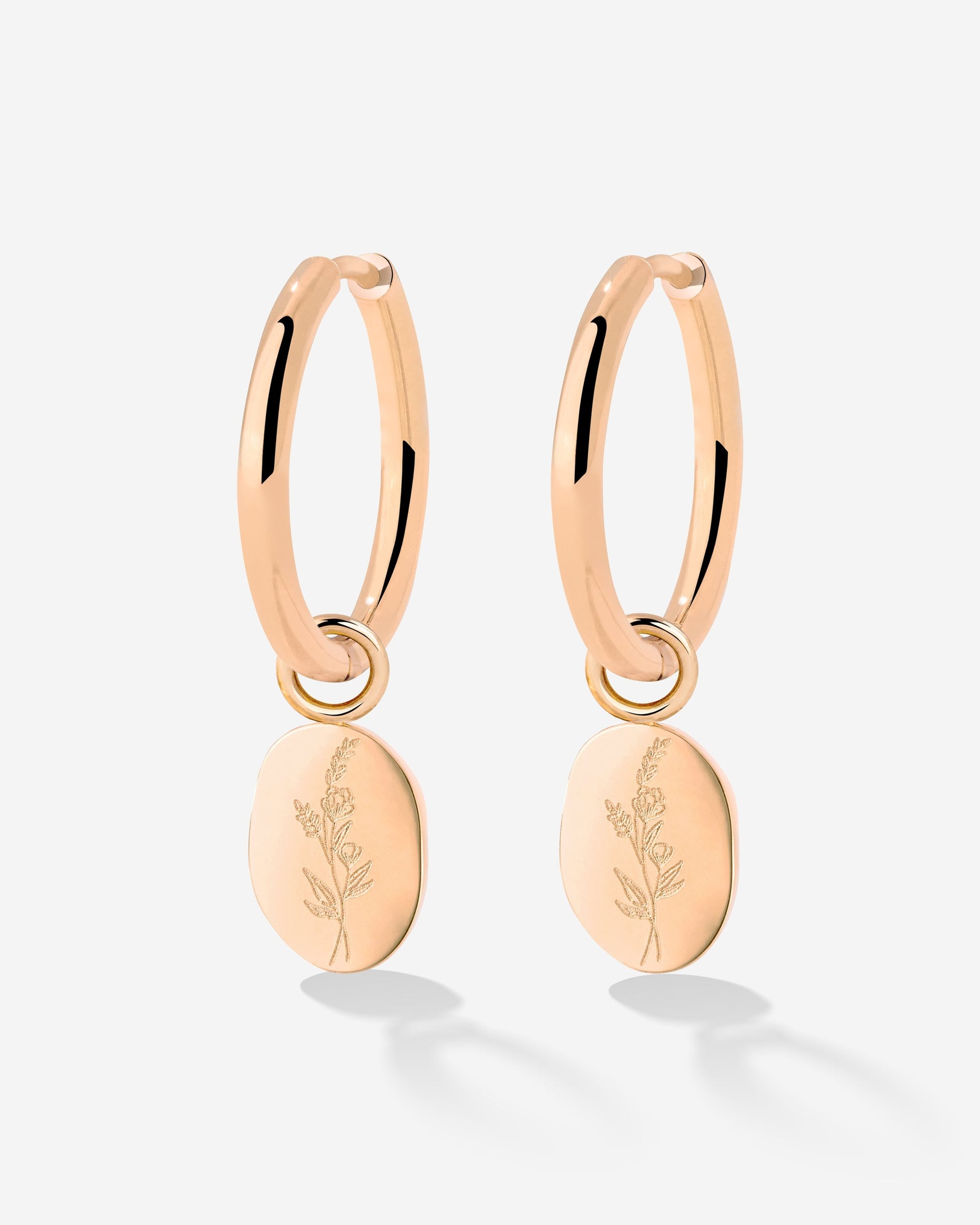 Bouquet Coin Hoop Set Medium Oro Rosa