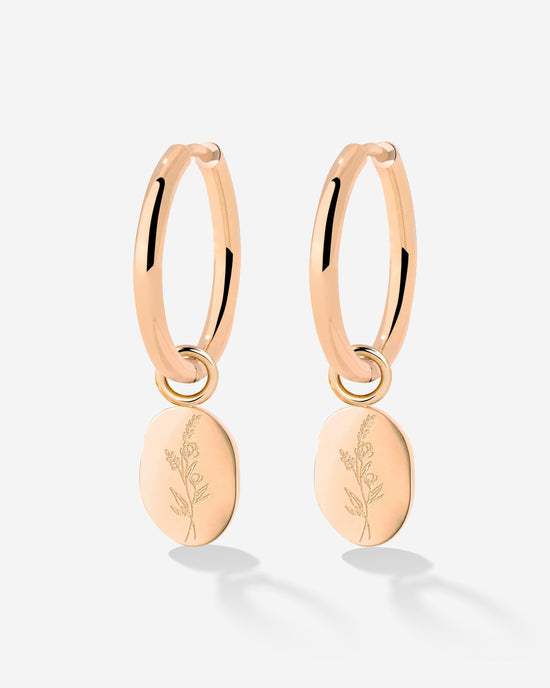 Bouquet Coin Hoop Set Medium Oro Rosa