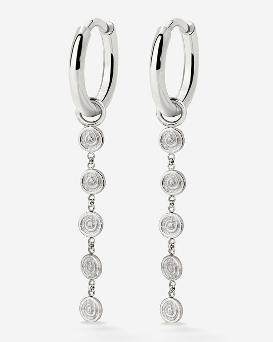 Sweet Swirl Hoop Set Small Argento