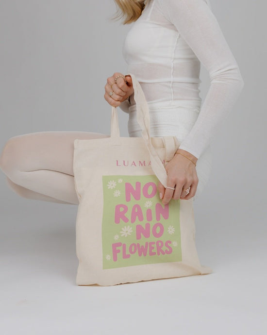 Borsa in juta No rain no flowers