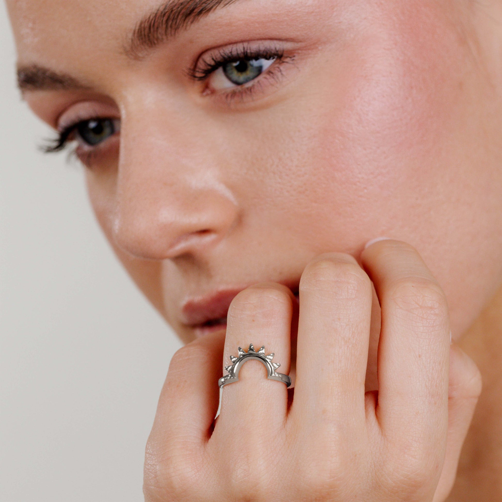 Sun Ray Anello Argento