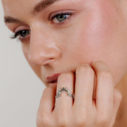 Sun Ray Anello Argento