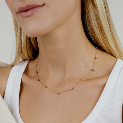 Infinite Beads Collana Oro Rosa