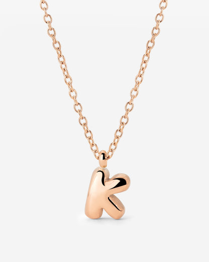 Bubble Letter Collana Oro Rosa