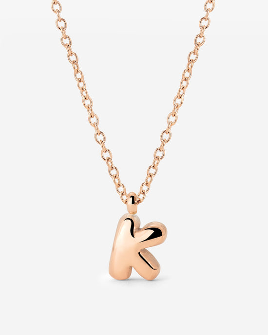 Bubble Letter Collana Oro Rosa