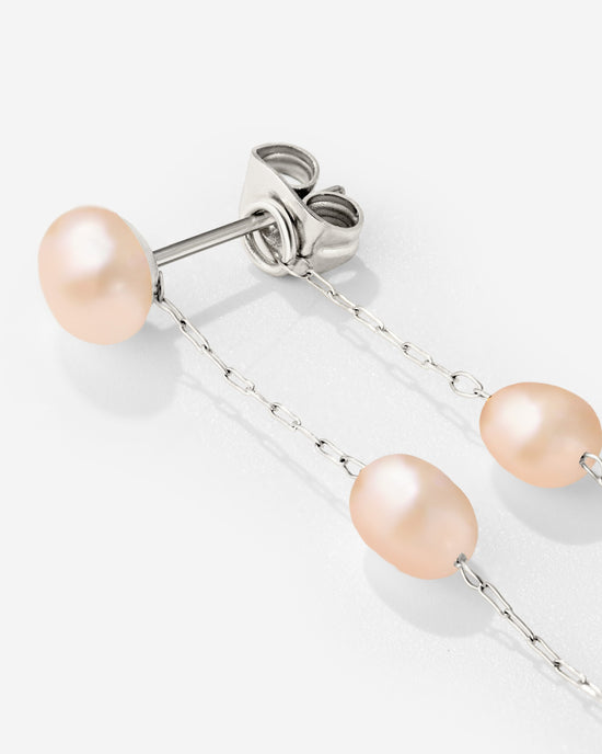 Blush Pearl Fall Orecchini Argento