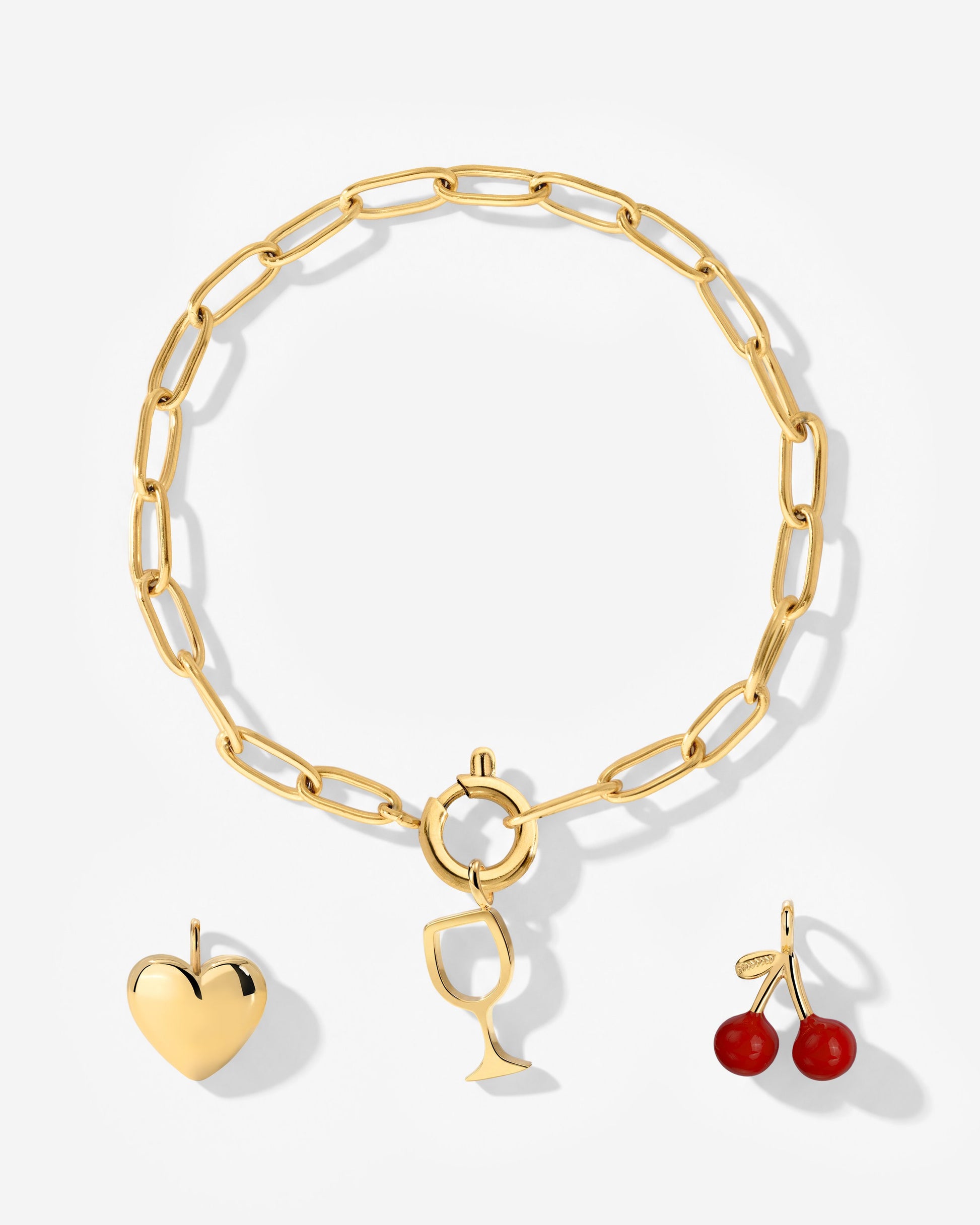 Oval Links Charm Bracciale Set