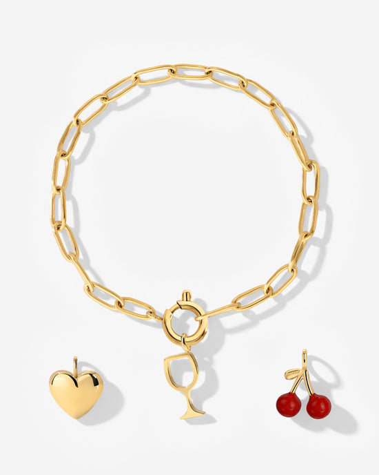 Oval Links Charm Bracciale Set