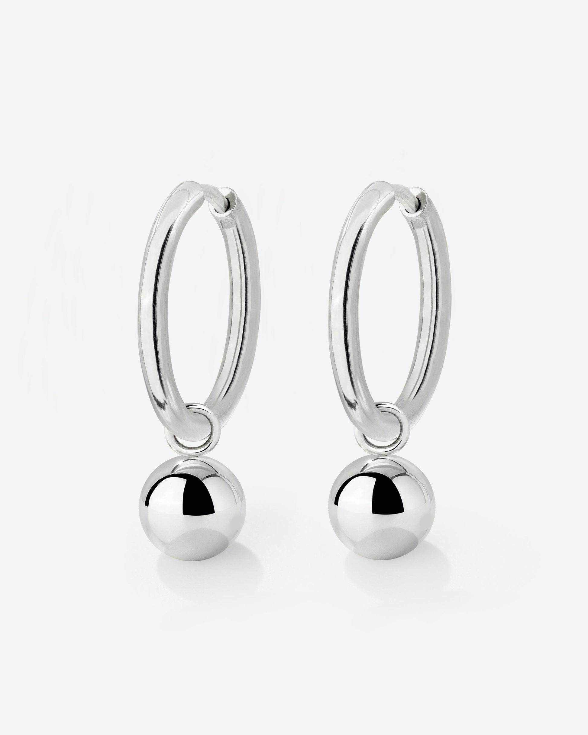 Bubbly Hoop Set Medium Argento