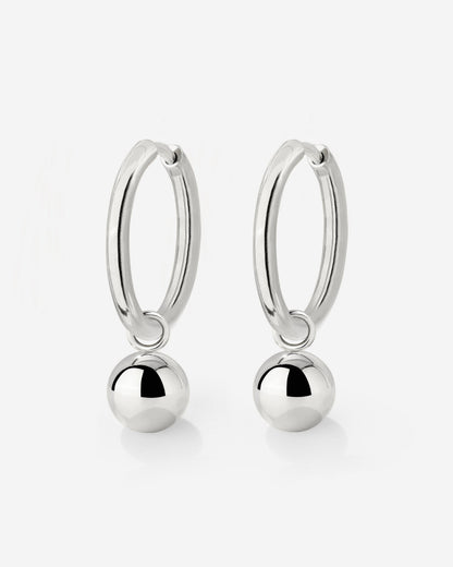 Bubbly Hoop Set Medium Argento