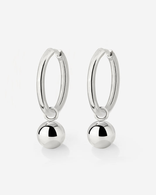 Bubbly Hoop Set Medium Argento