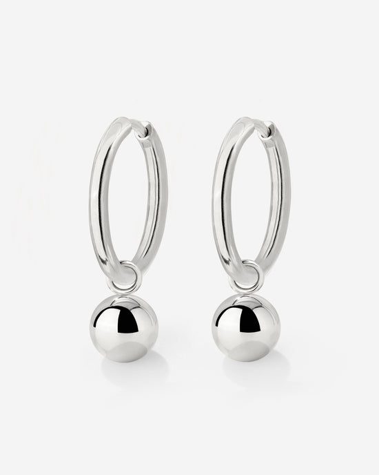 Bubbly Hoop Set Medium Argento