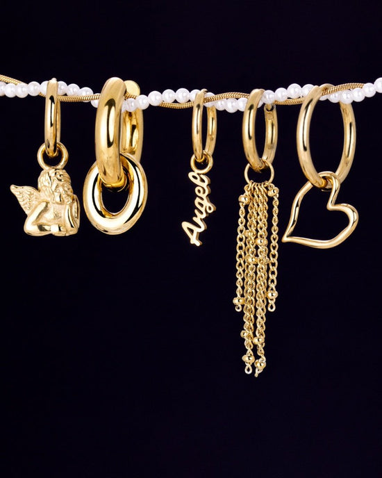 The Angel Hoop Set Small Oro