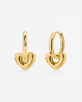 Phat Heart Hoop Set Small Oro