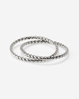 Twisted Anello Duo Argento