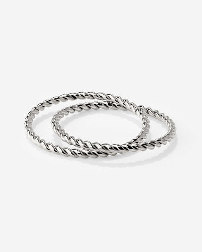 Twisted Anello Duo Argento
