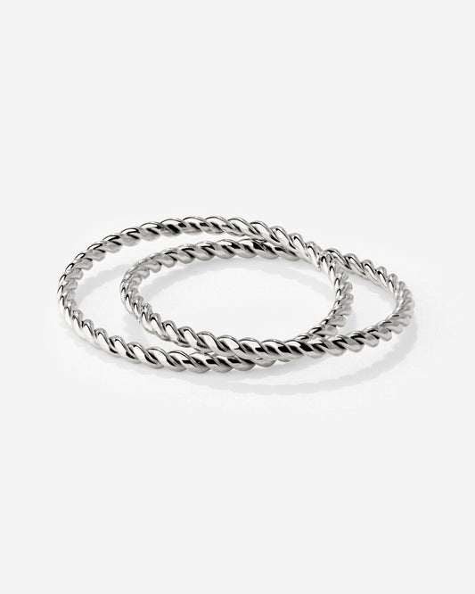 Twisted Anello Duo Argento